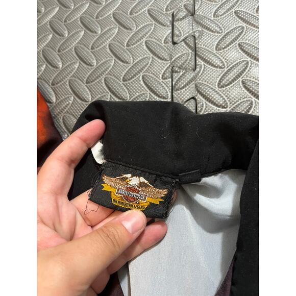 Vintage Harley Davidson AOP Eagle Motorcycle Biker Button Down Shirt Graphic‎ XL - Picture 8 of 11